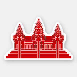 Angkor Wat Cambodian / Khmer Flag Sticker