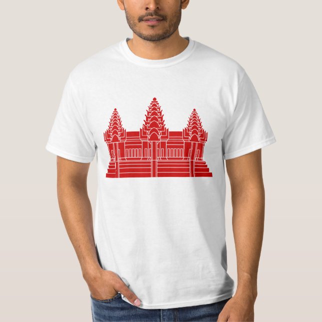 Angkor Wat Cambodian / Khmer Flag T-Shirt (Front)