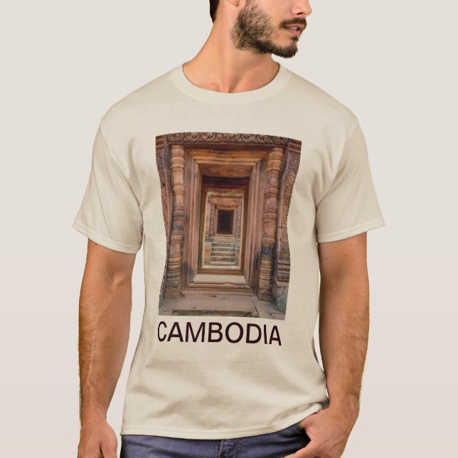 Angkor Wat Entryway, Cambodia T-Shirt (Front)
