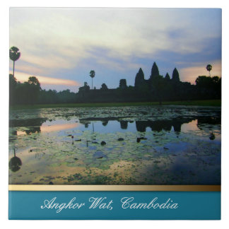 Angkor Wat Silhouette Colours , Cambodia Ceramic T Tile