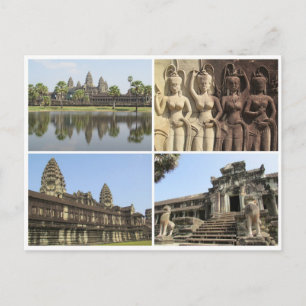 angkor wat squares postcard
