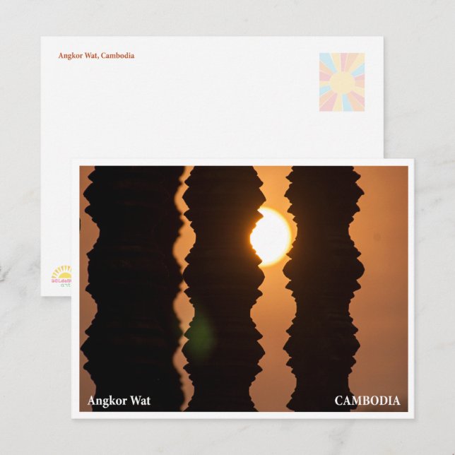 Angkor Wat Sunrise – Art Travel Postcard (Front/Back)