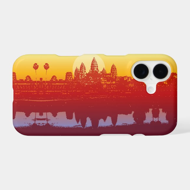 Angkor Wat Sunset Modern Silhouette Art Sunrise Case-Mate iPhone Case (Back (Horizontal))