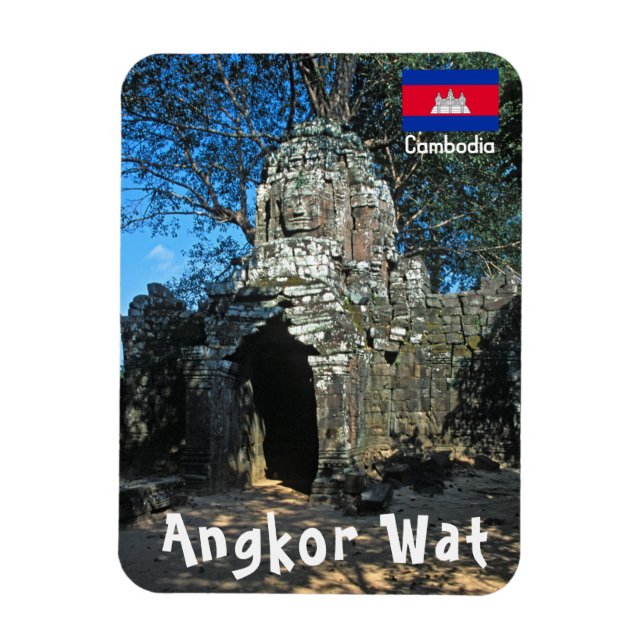 Angkor wat, Ta som temple - Cambodia, Asia Magnet (Vertical)