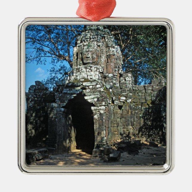 Angkor wat, Ta som temple - Cambodia, Asia Metal Ornament (Front)