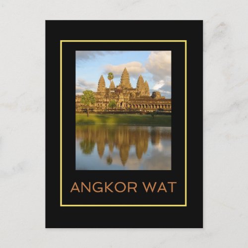 Angkor Wat Temple Cambodia Travel Photo Postcard