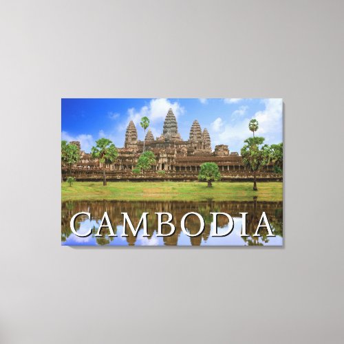Angkor Wat Temple  Kampuchea Cambodia Canvas Print