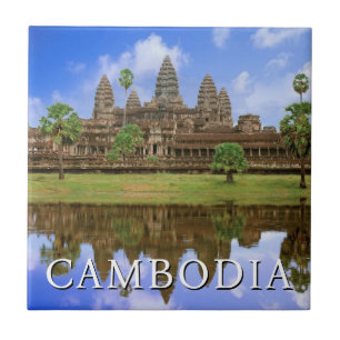 Angkor Wat Temple Kampuchea, Cambodia Ceramic Tile