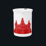 Angkor Wat Ver.2.0. Khmer Temple Pitcher<br><div class="desc">Since around 1850, the Cambodian flag has featured a depiction of Angkor Wat in the center. The flag used today is the same as that established in 1948, although since then 5 other designs have been used. These have almost all made use of the image of the temple of Angkor...</div>
