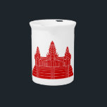 Angkor Wat Ver.2.0. Khmer Temple Pitcher<br><div class="desc">Since around 1850, the Cambodian flag has featured a depiction of Angkor Wat in the center. The flag used today is the same as that established in 1948, although since then 5 other designs have been used. These have almost all made use of the image of the temple of Angkor...</div>
