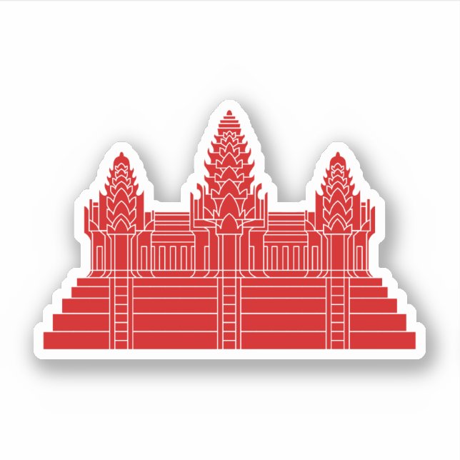 Angkor Wat Ver.2.0. Khmer Temple Sticker (Front)