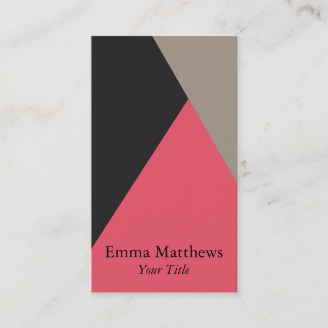 Angle on Color Modern Professional Business Card (Front)