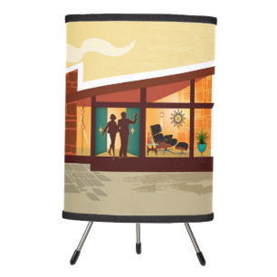 Angle Roof Mid Century Modern House Tripod Lamp
