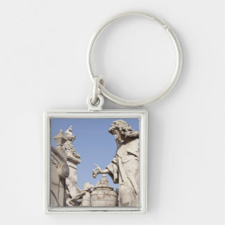 Angle Statue Close Up in La Recoleta Cemetery Keychain