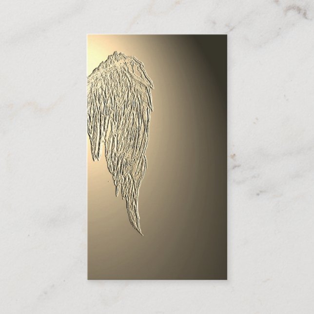 Angle Wings Wing Golden Light Business Cards (Front)