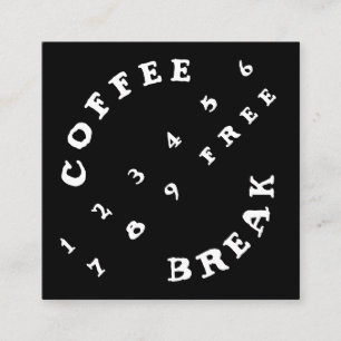 Angled 2 tier Numbers Simple Loyalty Coffee Card