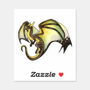 Angled AroAce Pride Dragon Sticker