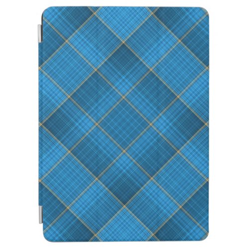 Angled Blue Plaid Pattern iPad Air Cover