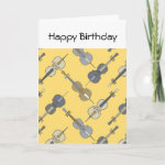 Angled Cellos Birthday Card