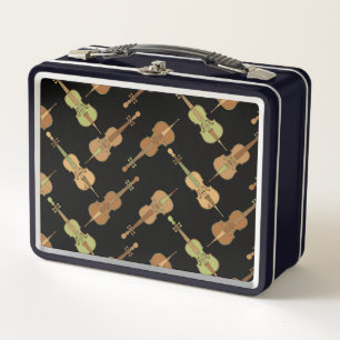 Angled Cellos Metal Lunch Box