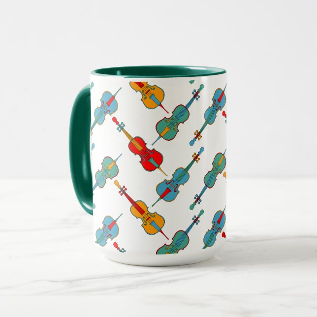 Angled Cellos Notes Mug (Front Left)