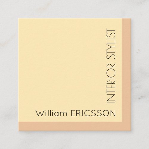 Angled chic square business card