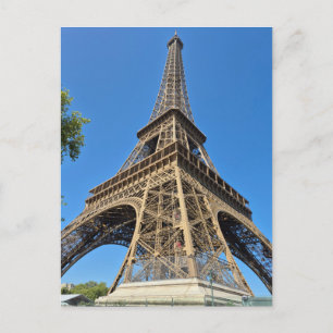 Angled Eiffel Tower Holiday Postcard