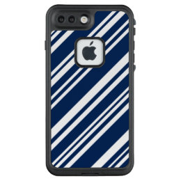 Angled Indigo and White Stripes LifeProof FRĒ iPhone 7 Plus Case