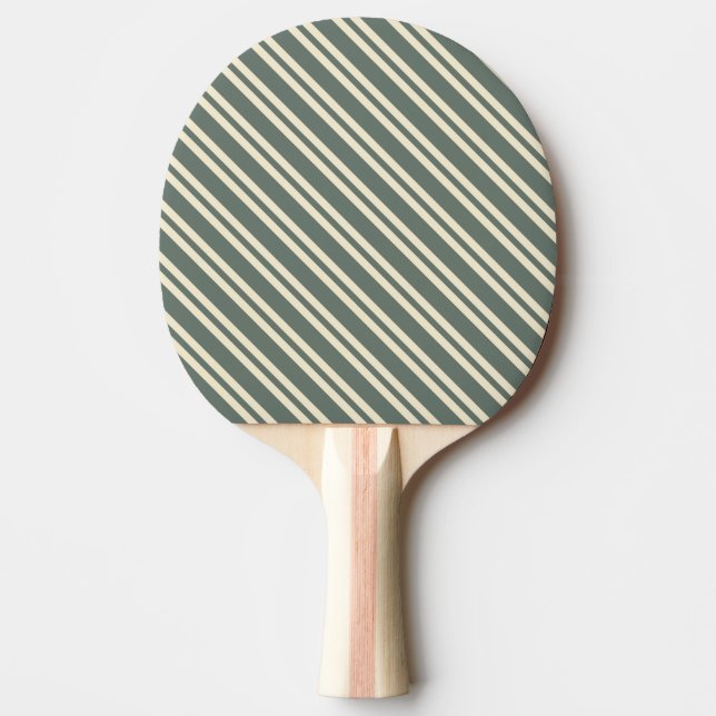 Angled Twin Stripe Warm Gray Color Ping Pong Paddle (Front)
