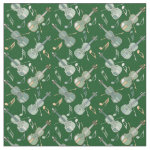 Angled Violins Music Notes Fabric