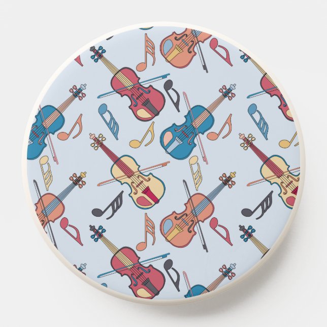 Angled Violins Music Notes PopSocket (Popsocket)