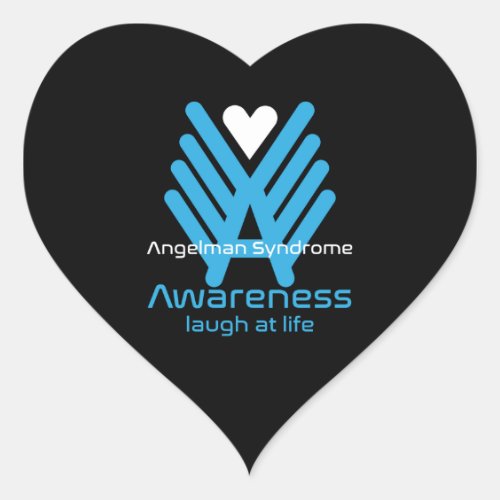 Angleman Syndrome Awareness Heart Sticker