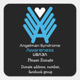 Angleman Syndrome Awareness Square Sticker