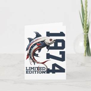 Angler 51st Birthday Fishing Limited Edition 1974  Card