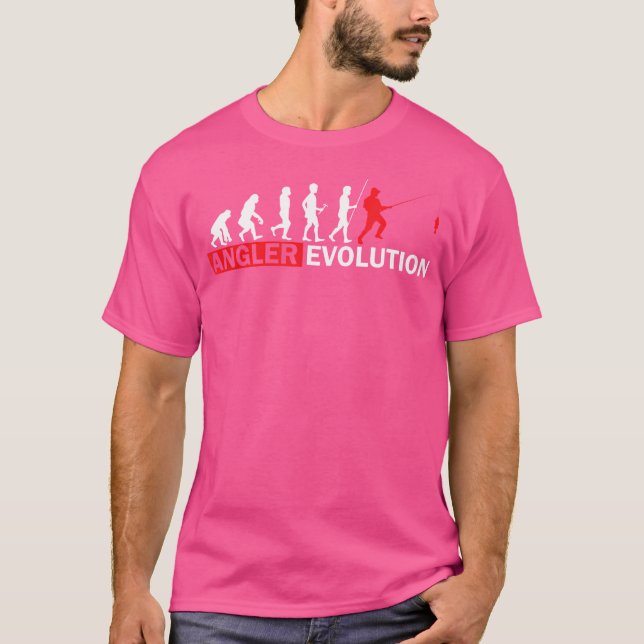 Angler Evolution Fishing Rod Fishing Gift T-Shirt (Front)
