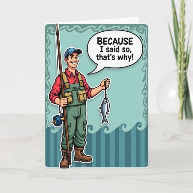 Angler Fathers Day Saying Card (Front)