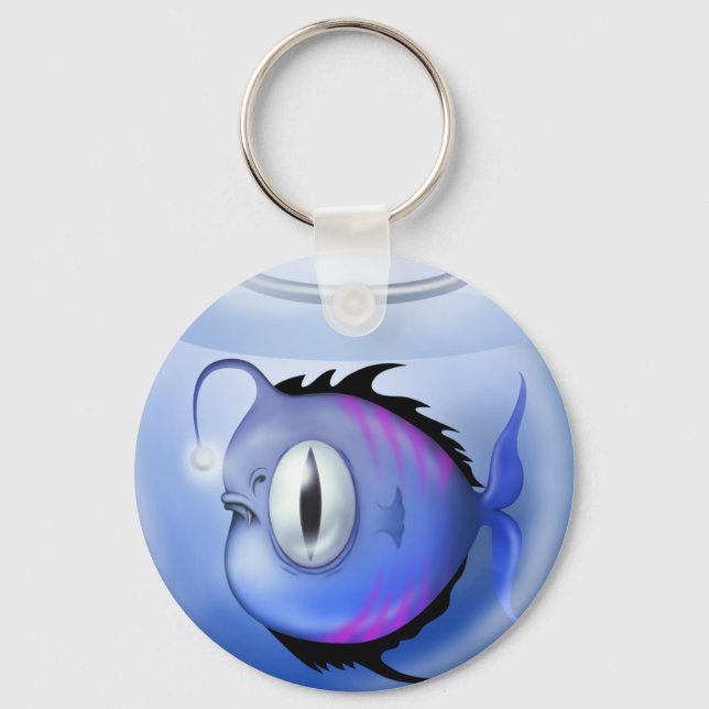 Angler fish aquarium fish bowl cute keychain (Front)