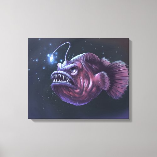 Angler fish canvas print