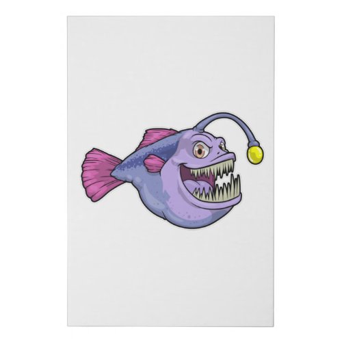Angler Fish Faux Canvas Print