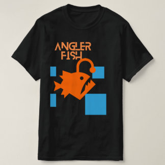 Angler Fish Orange Teal Square T-Shirt