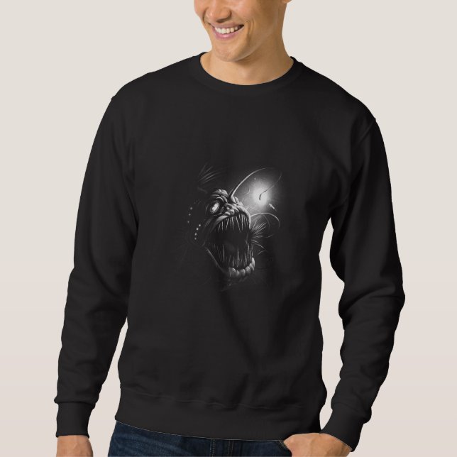 Angler Fish Realistic Angler Fish Animal Lovers Ar Sweatshirt (Front)