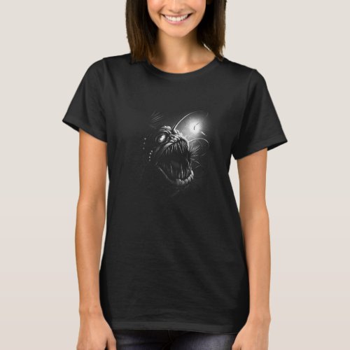 Angler Fish Realistic Angler Fish Animal Lovers Ar T_Shirt