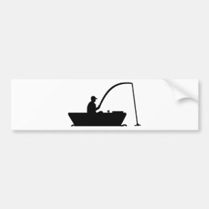 Angler Fisher boat Bumper Sticker