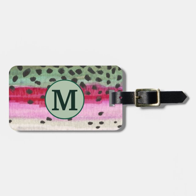 Angler, Fishing Luggage Tag (Front Horizontal)