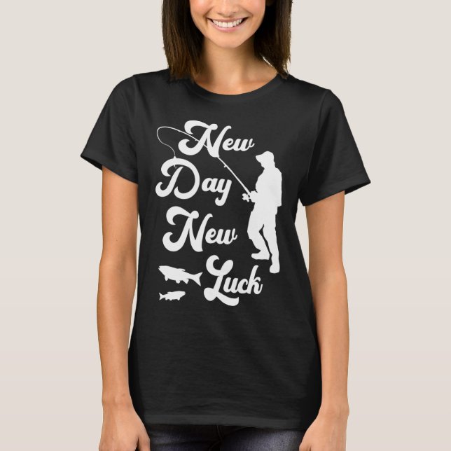 Angler Fishing rod fish carp Fisherman Angler's lu T-Shirt (Front)