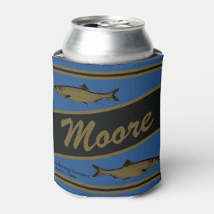 Angler Fishing Trout Monogram Can Cooler