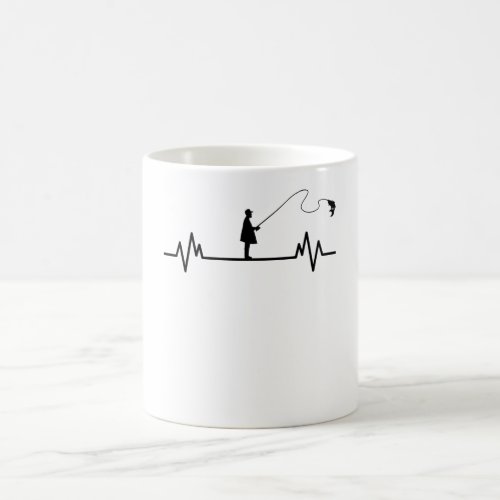 Angler Heartbeat Fishing Fish Funny Fishing Gift Coffee Mug