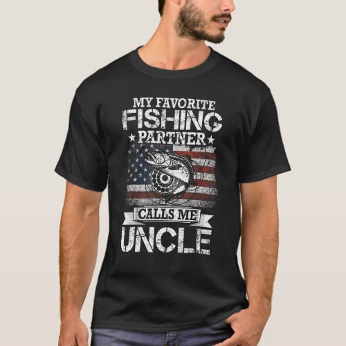 Angler I My Favorite Fishing Partner Calls Me Uncl T_Shirt