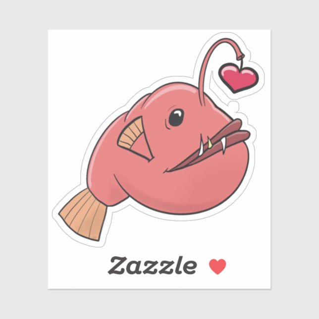 Angler in love sticker (Sheet)