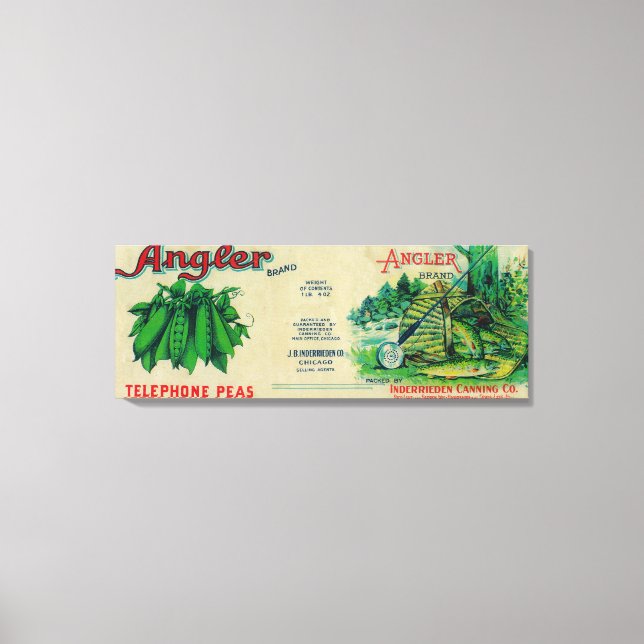 Angler Peas LabelChicago, IL Canvas Print (Front)